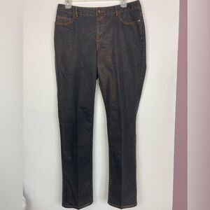 Coldwater Creek bronze patina black classic leg jeans